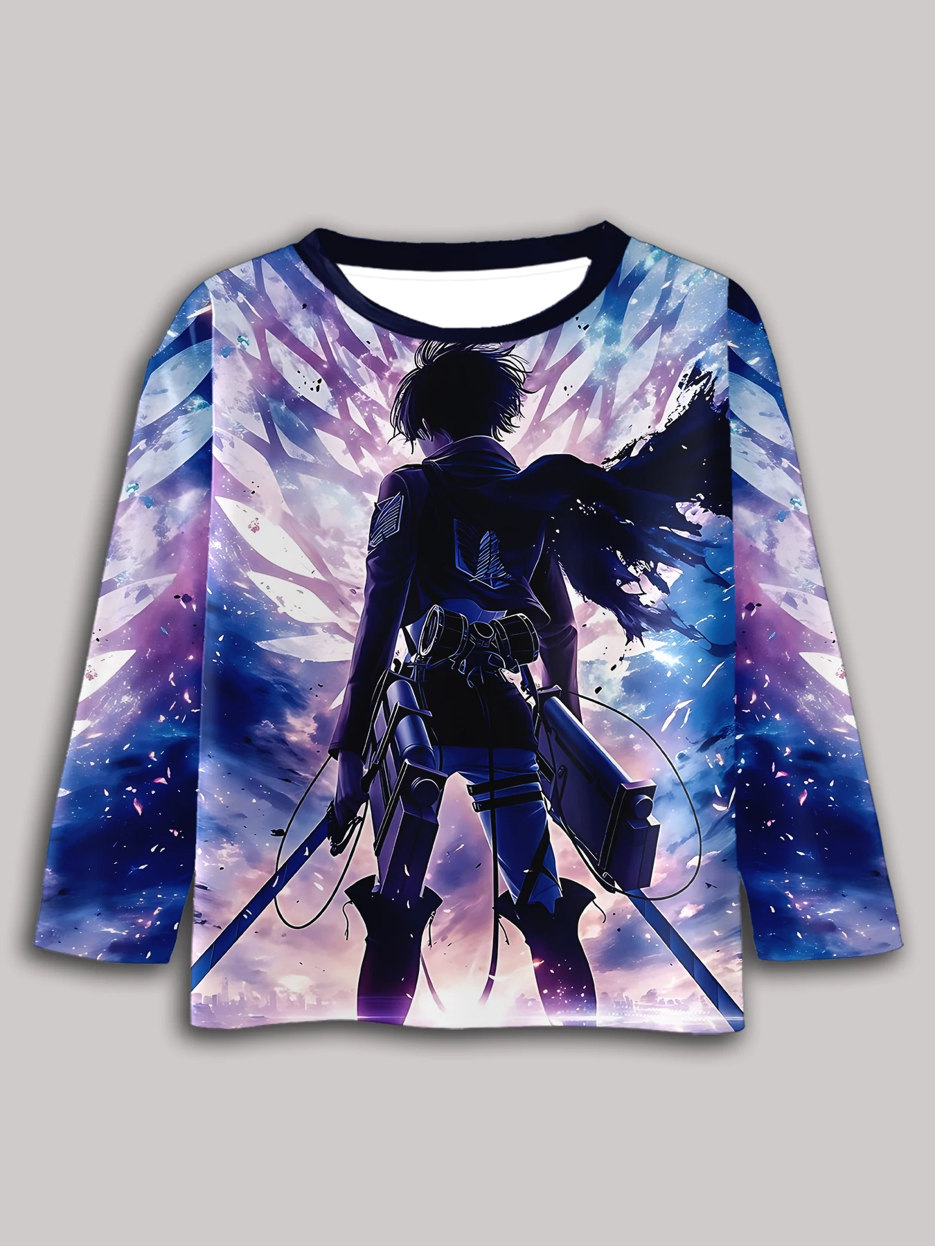 

Attack on Titan Wings of Liberty 3D Print Children T-Shirt Long Sleeve Spring Fall Clothes Casual Round Neck Boys and Girls Tops