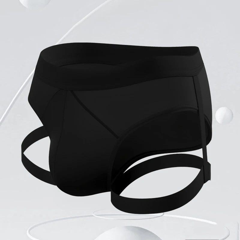 

New Men Sexy Underwear Thongs Cotton Briefs Dew Buttocks Underpants Bondage Panties Open Butt Male Lingerie G-String Thong