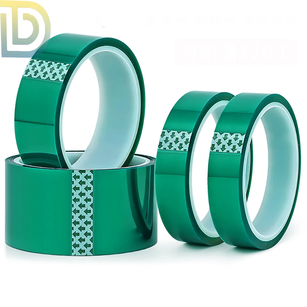 33m Green High Temperature Tape Laminated Glass PCB Board Plating Aluminium Doors and Windows Spraying