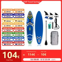 FunWater Stand Up Paddle Board Inflatable Paddling Board Surfboard Surf Sup Board 335*83*15CM  Non-Slip Water Sport Paddle Board