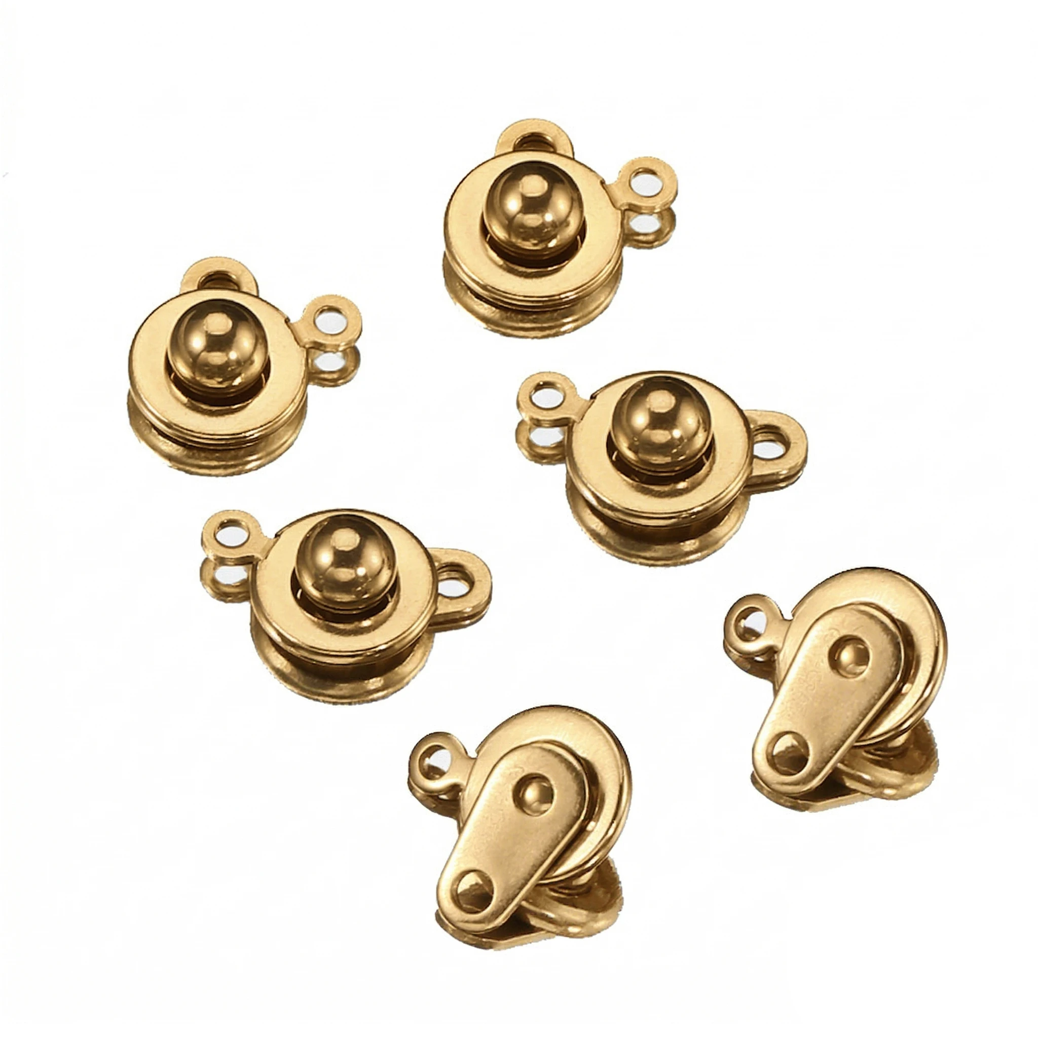 5/10pcs Stainless Steel Snap Button Clasp Jewelry Connector Fastener For DIY Bracelet Necklace Craft Making Supplies Accessories image 4