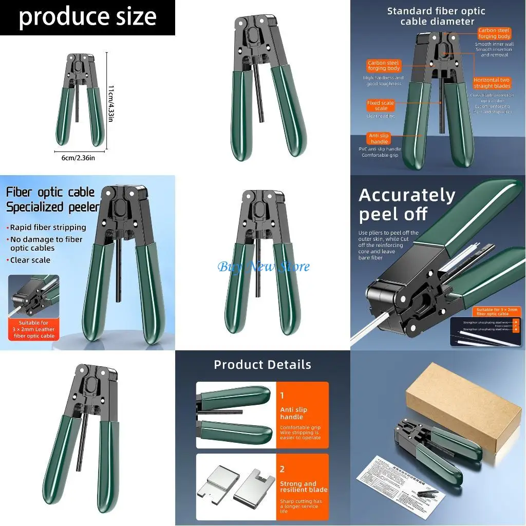 

Многофункциональный инструмент для зачистки кабеля 20CE для резки и очистки оптоволоконных проводов, обеспечивающий точный