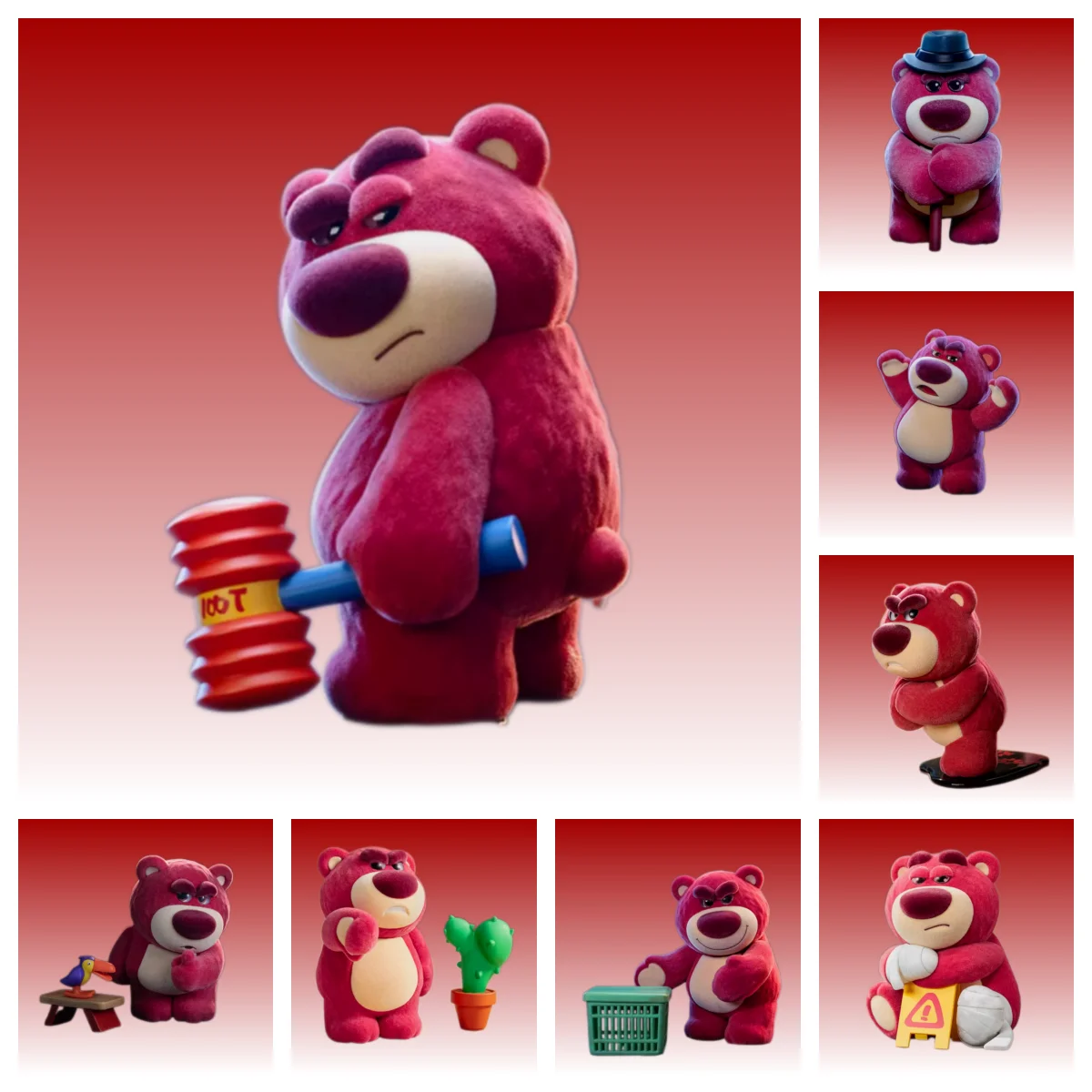 

Disney Toy Story Lotso Bear Blind Box 3 Generation Charming Big Boss Series Blind Box Toys Cute Strawberry Bear Model Girls Gift