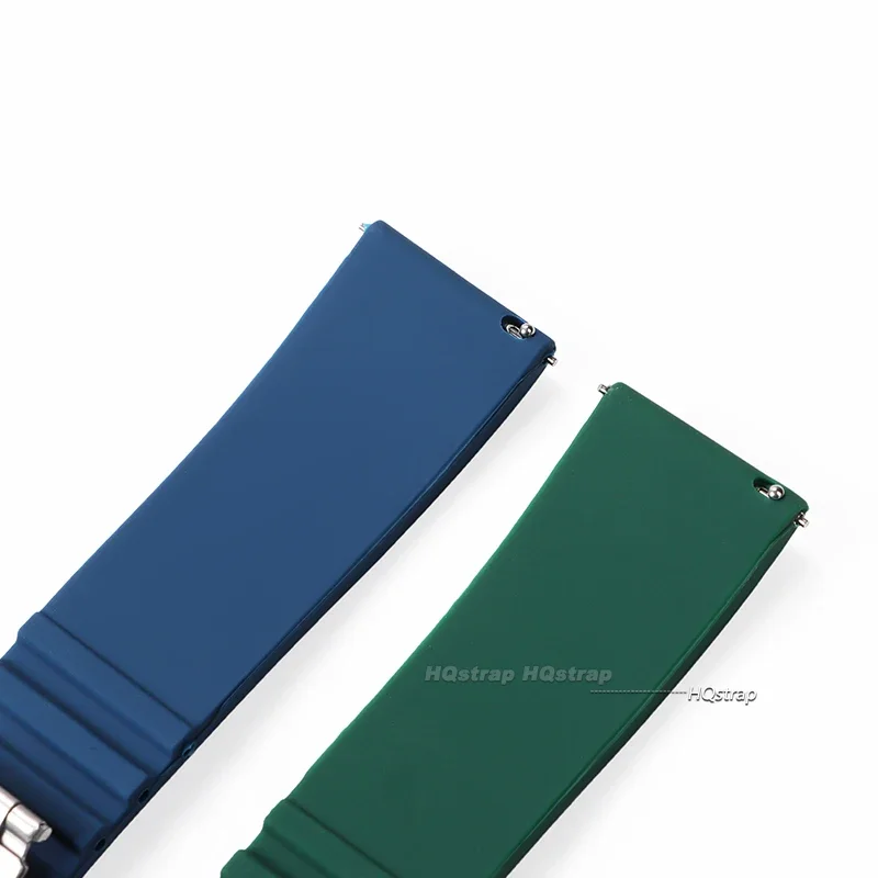 Silicone Rubber Watch Strap Deployment Buckle Band 18mm 20mm 22mm 24mm for Omega Watch Replace Strap for Seiko Sport Straps image 6
