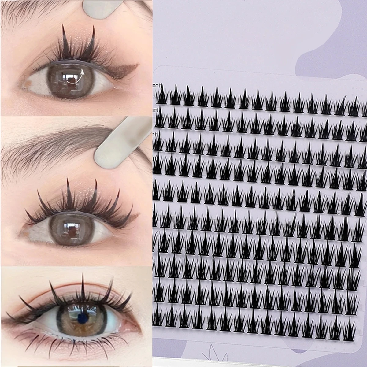 160 Rows Cluster Lashes Faux Mink Eyelashes Cluster Natural Eyelash Extension 3D Russia Strip Individual Eyelashes Cluster Makeu