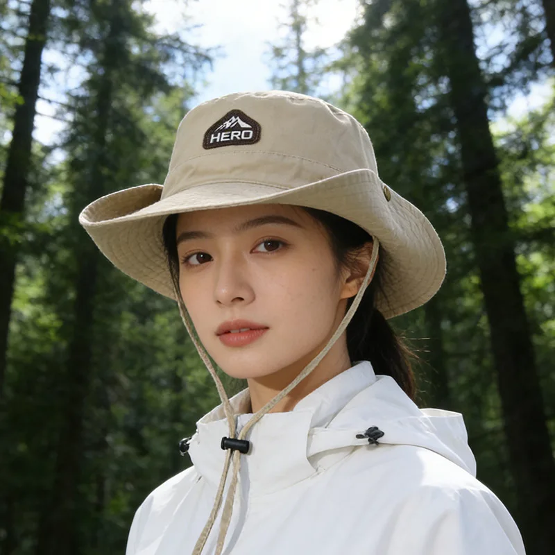 

Unisex Outdoor Hiking Hat, Breathable Summer Wide Brim UV Protection Sun Hat for Camping, Mountaineering, and Fishing"
