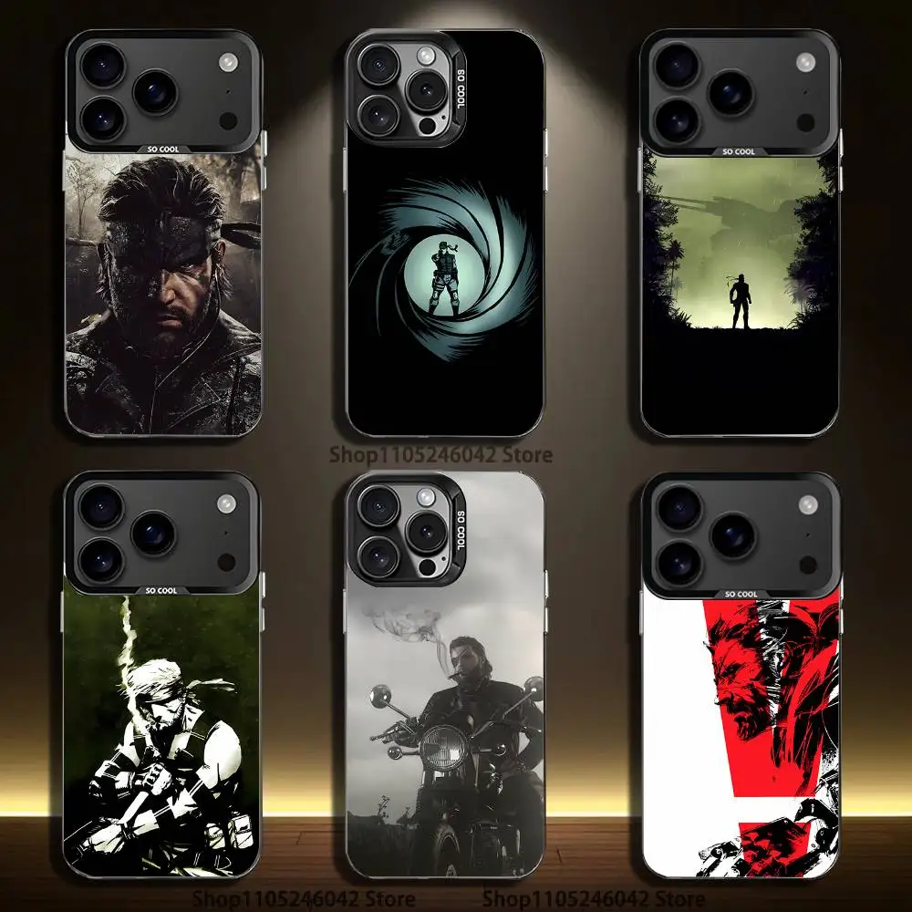 

Game M-Metal G-Gear S-Solid Black Matte Shockproof CoverPhone Case For iPhone 17,16,15,14,13,12,11,Pro,XS,Max,Plus,Mini,SE4,E