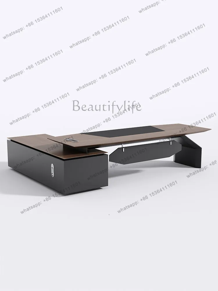 Light luxury, high-end sense, simple modern class desk, high-end atmosphere, president's desk