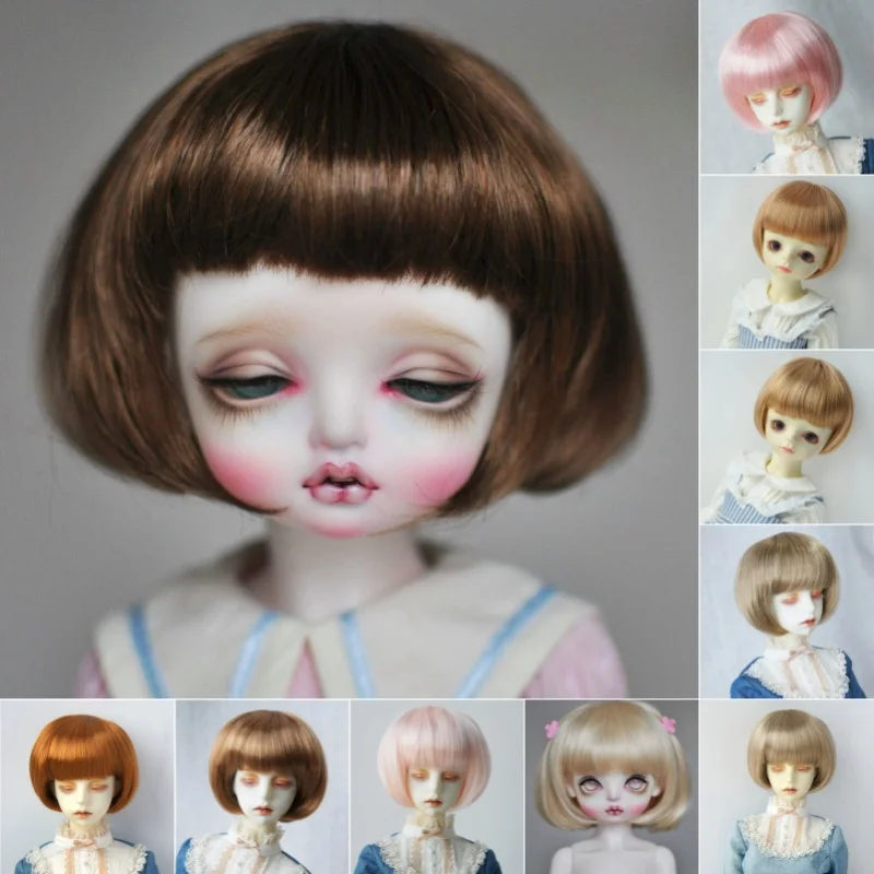 Fjusuns JD256 Short BOBO Cut Synthetic Mohair Doll Wig 8-11