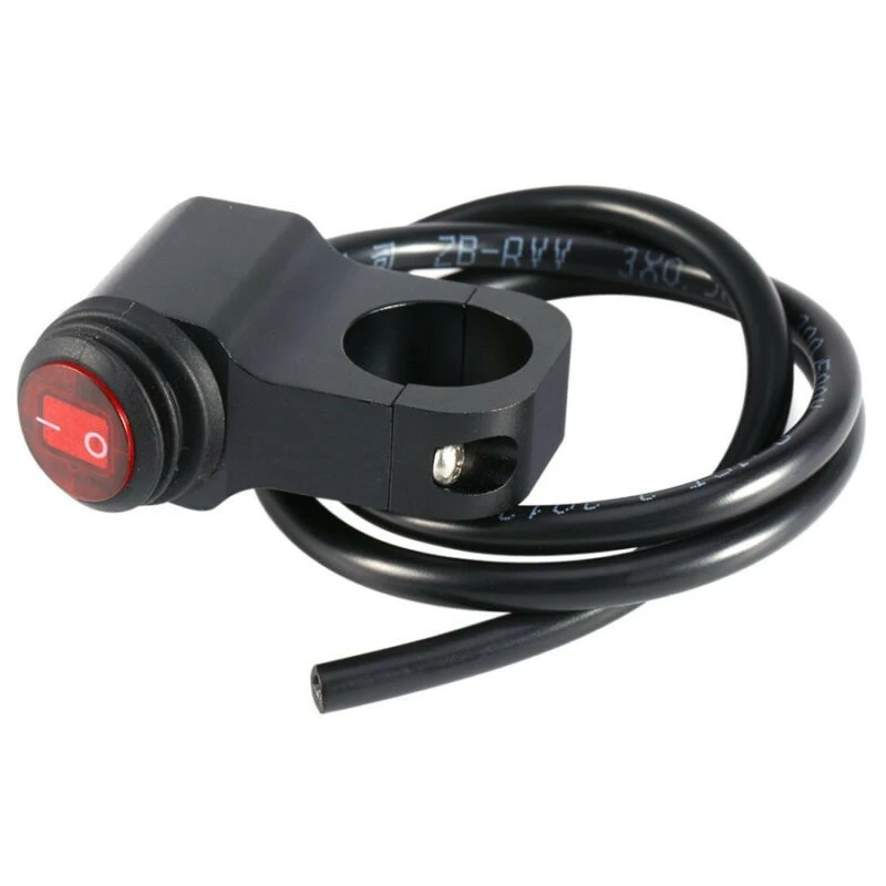 motorcycle handlebar switch 16A 12V Aluminum Quad for ATV Bike Handlebar LED Switch Rocker Button 3 wires for 7/8\
