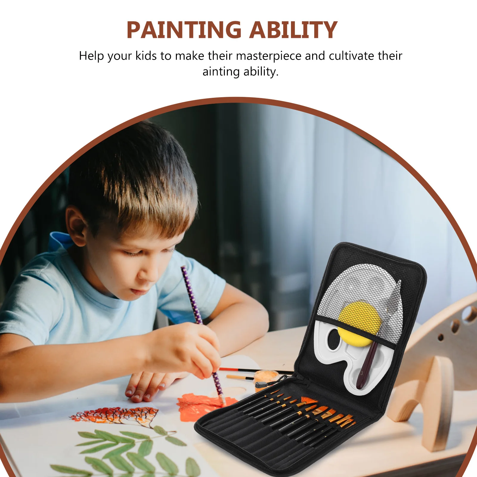 

1Set Comfortable Hold Easy Control Artistic Brushes Perfect for Oil Watercolor Painting Creative Gifts for Family Friends