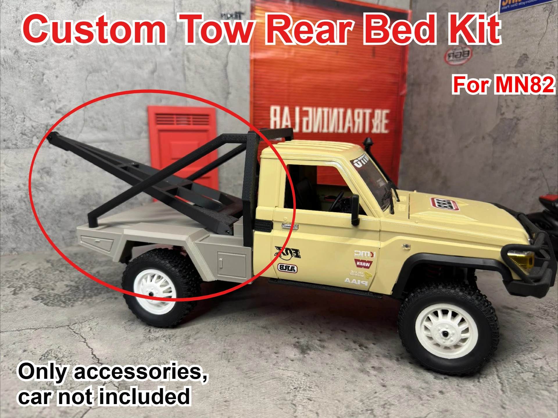Custom Model Number For MN82 1/12 RC Crawler Car Tow Dump Bed Kit Decorative Styling Decor Upgrade Spare Hobby Accessories