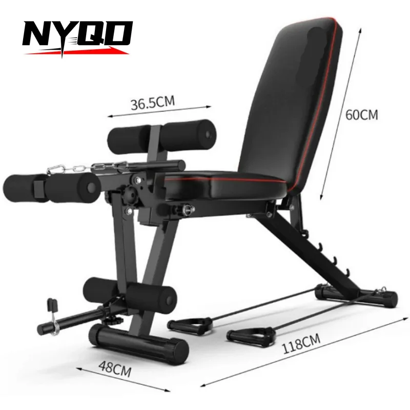 Gym  Sit-ups and Abdominal Trainer, Folding Dumbbell Bench, Fitness Chair Weight Bench, Weight Plate Stand Workout Bench