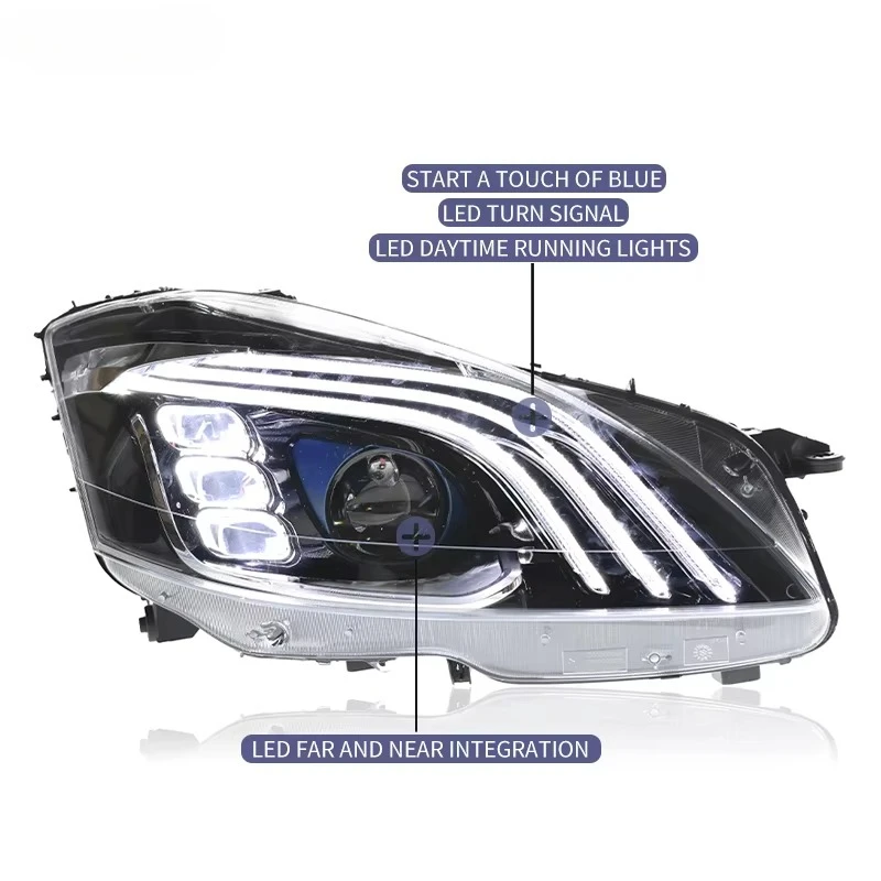 

JUSHUN High Quality LED Headlights for Mercedes-Benz W221 S Class 2006-2013 CLS Model 12V White Light New Condition Auto Parts
