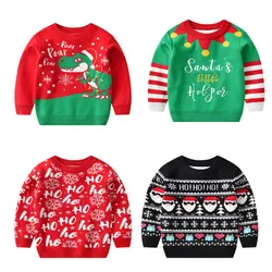 2022 maglione per bambini natale neonata abbigliamento invernale Cardigan per ragazze ragazzi maglione bambino maglieria capispalla 1-8 anni