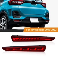 Luz LED Reflectora de parachoques trasero para Toyota Raize 2019 2020 2021 2022, lámpara de advertencia de freno automático, señal de giro, accesorios antiniebla para coche de 12V
