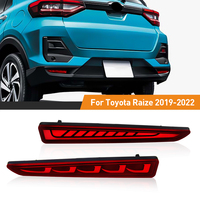 For Toyota Raize 2019 2020 2021 2022 LED Rear Bumper Reflector Light Auto Brake Warning Lamp Turn Signal Fog Car Accessories