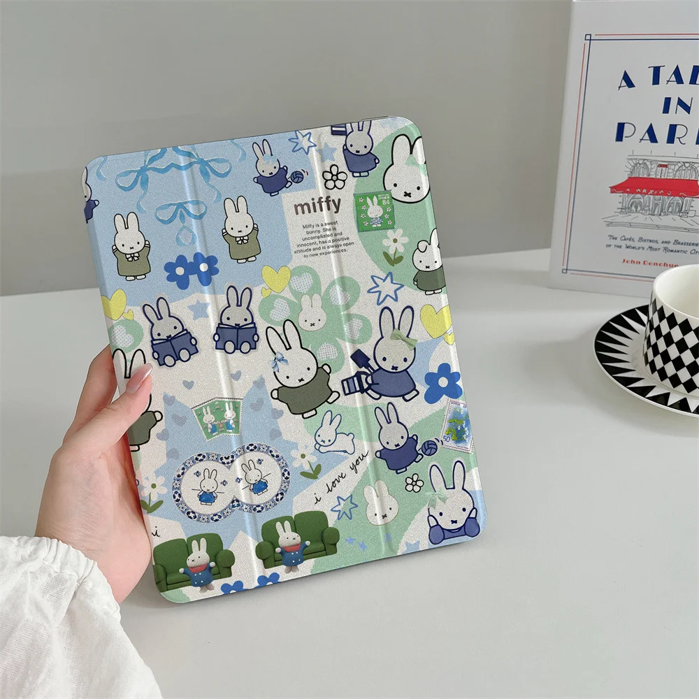

Flower Bunny Tablet Case for iPad 10th iPad Pro 11 inch 2025 2024 Air 5 4 10.9 Ipad 7 8 9 10.2 5 6 9.7 inch Air3 10.5 Mini 5 6 7