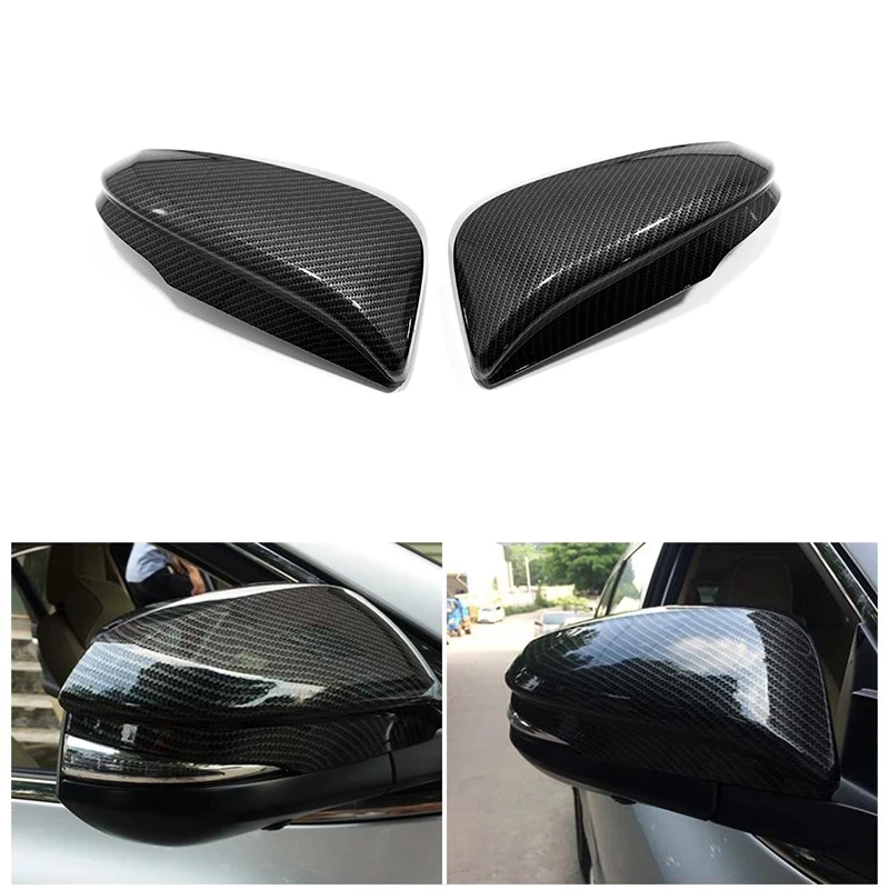 

For Toyota Corolla Cross 2020 2021 2022 Rearview Mirror Cap Cover Trims Decoration ABS Carbon Sticker Car Styling Accessories