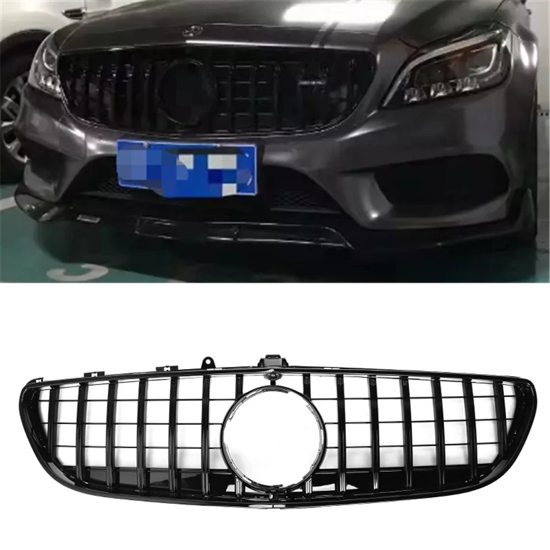 

ABS Gloss Black front grill GT Style car grilles parts auto parts For Mercedes Benz 2015-2018 CLS W218 car front bumper grills