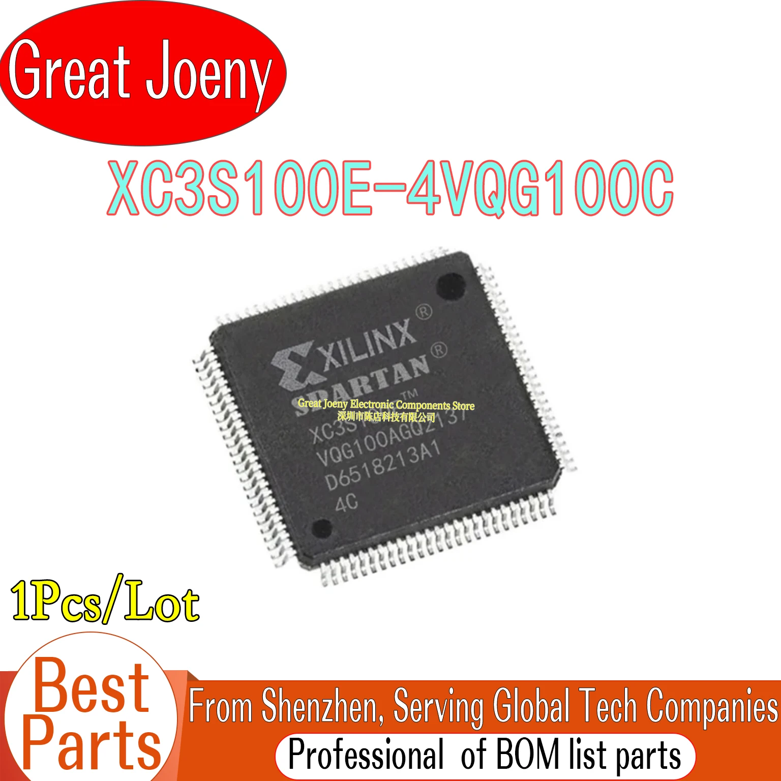 

100% New Original XC3S100E XC3S100E-4VQG100C IC Chipset VQFP-100