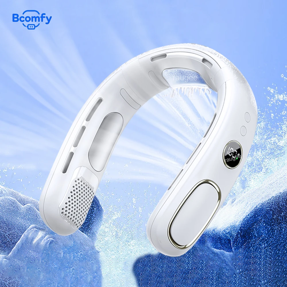 

Мини-подвесной вентилятор для шеи Портативный безлопастной вентилятор для шеи Воздушный охладитель 4000 мАч USB Перезаряжаемый уличный мини-вентилятор для шеи с цифровым дисплеем