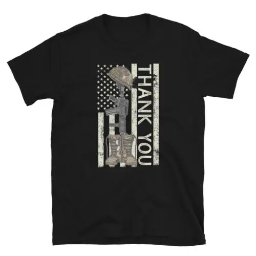 Thank You Memorial Day USA Flag Military Vintage America Unisex T-Shirt