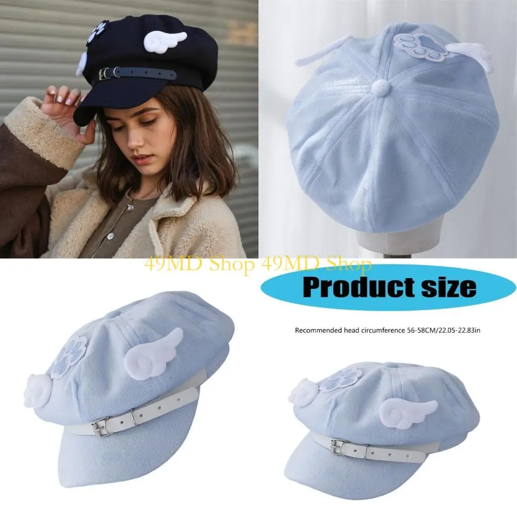 49MD Fashionable Eight Panel Hat with Wing Light weight Portable Trendy Hat