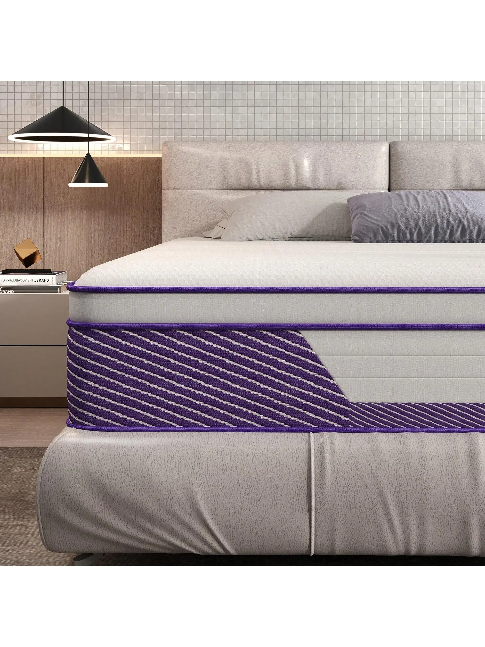 14 Inch Hybrid Mattress Individual Spring Medium Firm Hybrid Mattress In A Box