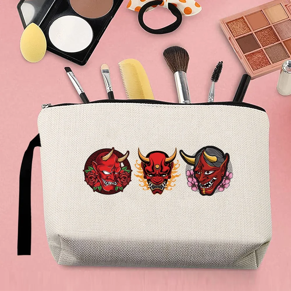 Cosmetic Case Lady Makeup Bag Toiletry Organizer Pouch Monster Pattern Purse Wedding Party Wash Clutch Bag Zipper Pencil Pouch