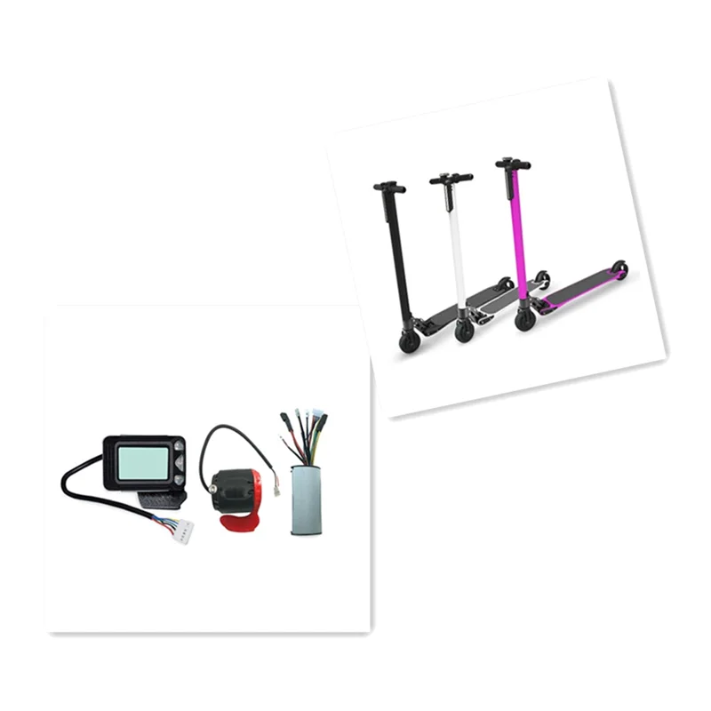 

AD08-Electric Scooter Bike Controller 5.5In For 24V 250W Controller LCD Monitor Brake Set Alloy Electric Bike Scooter Accessory
