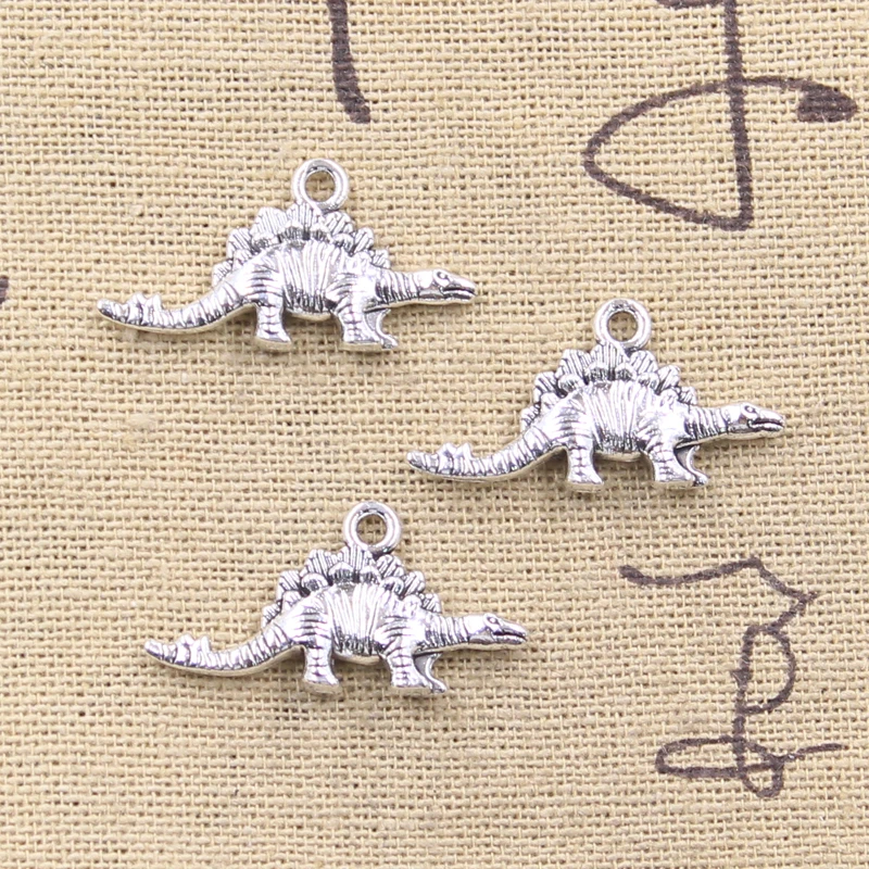 20pcs Charms Dinosaur Stegosaurus 14x26mm Tibetan Silver Color Pendants Antique Jewelry Making DIY Handmade Craft