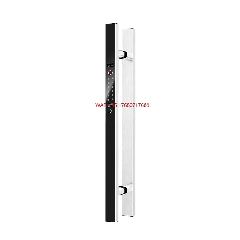 Smart BLE RFID Fingerprint Electric Glass Door Handle Lock for Home/ Office