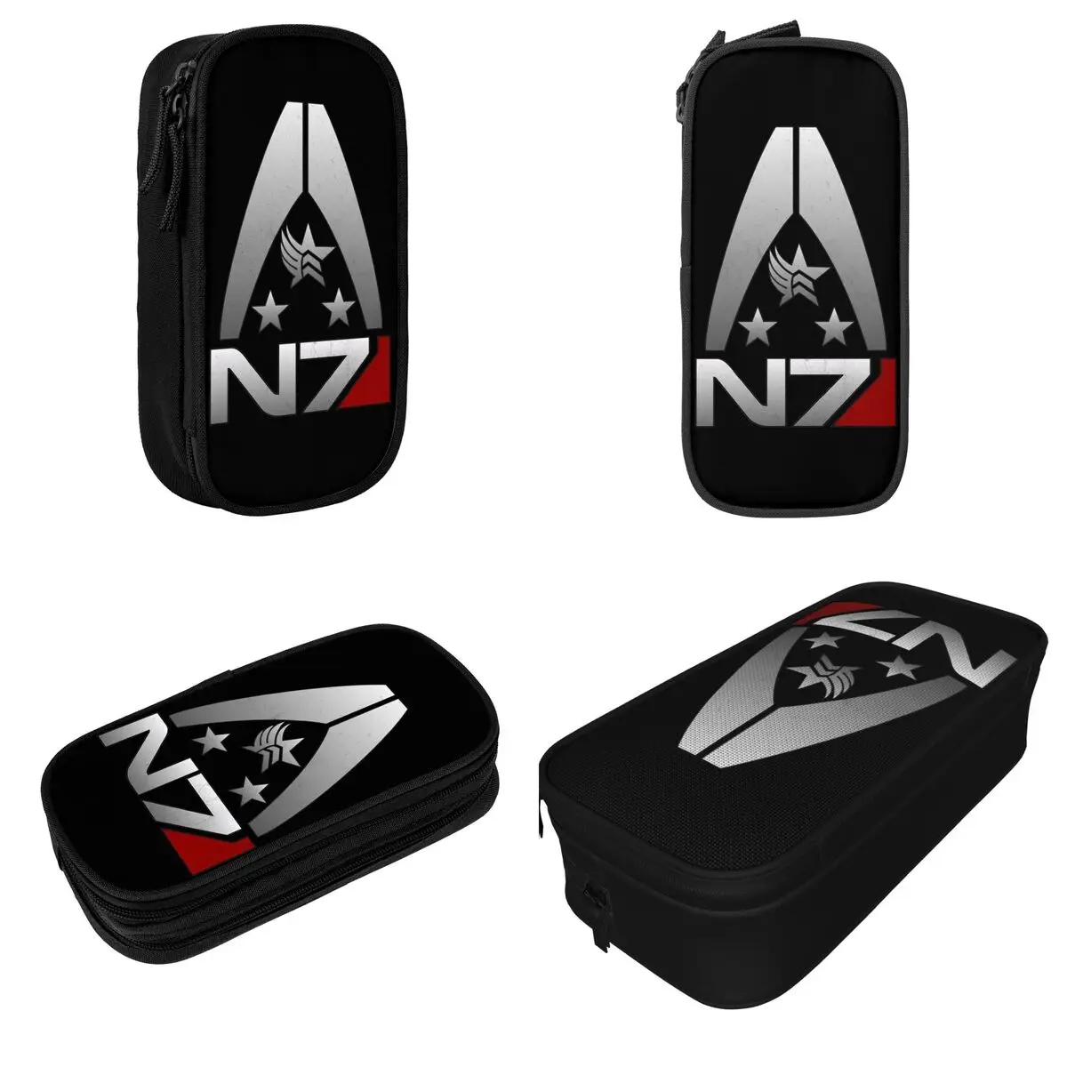 Fashion Mass Effect N7 Star Logo Pencil Cases Pencilcases Pen for Girl Boy Large Storage Bag School Supplies Gifts Stationery