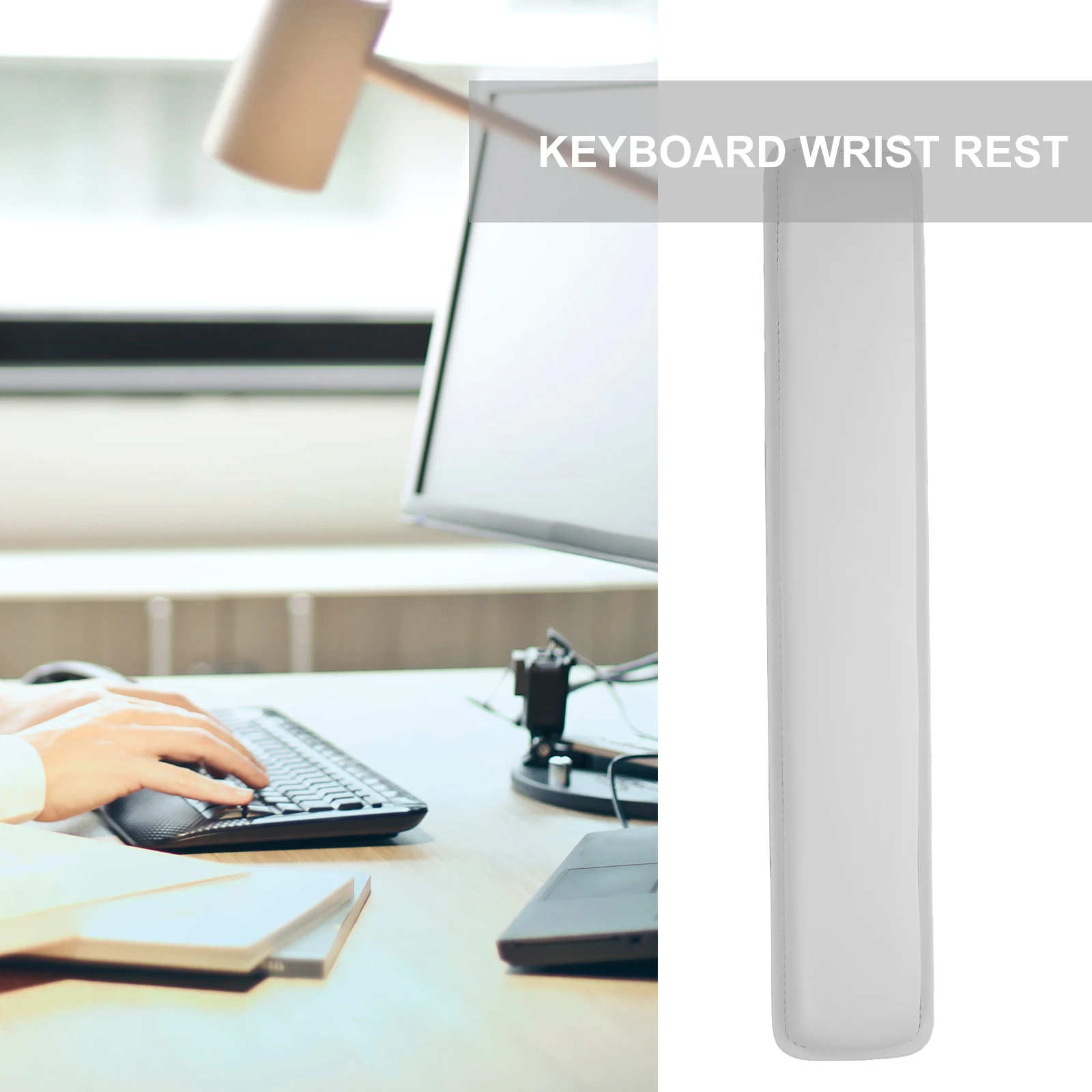 

Ergonomic Keyboard Wrist Rest Comfortable Support For Pc Laptop Office Portable Lightweight Anti Slip Design Smooth Surface High