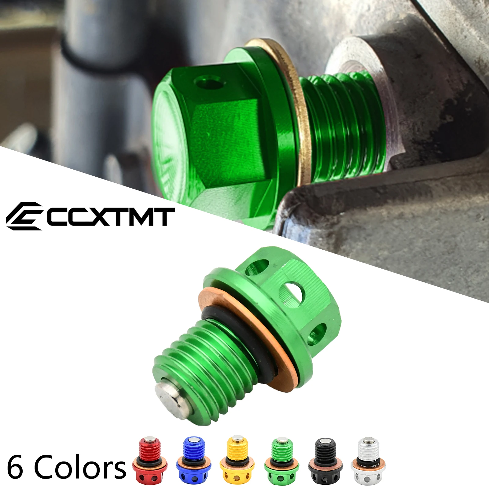 Magnetic Oil Drain Plug Bolt For Kwasaki Street Bike NINJA 250 300 400 500 Z250 Z250SL ZXR250 ZZR250 ZXR400 ZRX400 Motorcycle