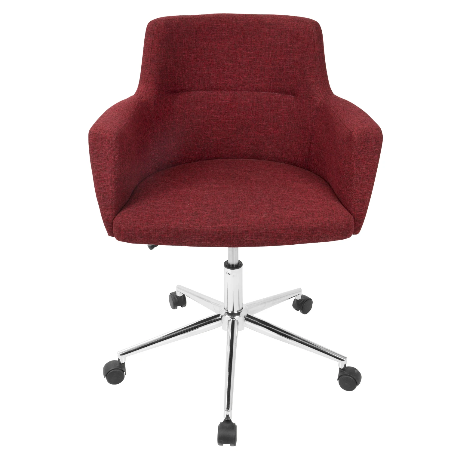 Współczesne czerwone regulowane krzesło biurowe z nowoczesnym designem i ergonomicznym wsparciem od LumiSource
