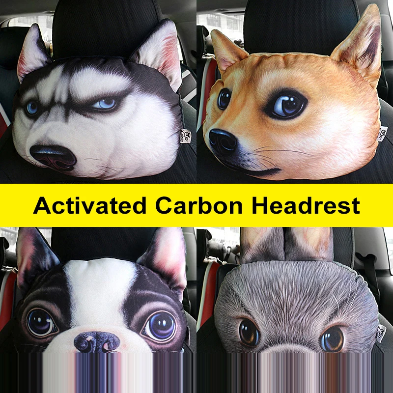 

3D Animal Doggy Funny Cute Car Neck Headrest Pillow For M Coope r R 53 R 55 R 56 R 60 R 61 F 54 F 55 F 56 F 57 F60 Country club