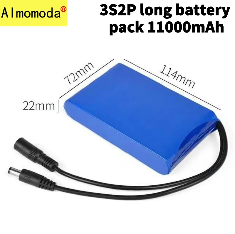 24V 3S2P 11000mAh lithium battery pack with a large capacity of 25.2V, suitable for audio lights motor stalls charging batteries