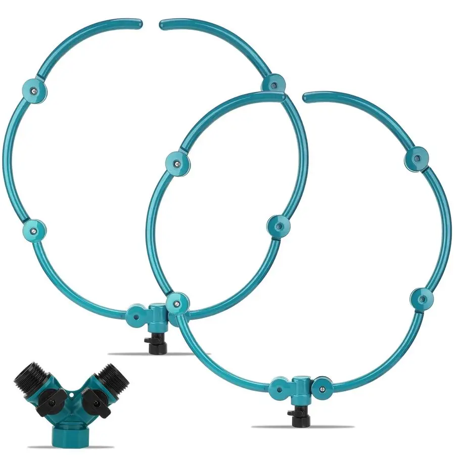 

Система воды на 360 градусов Кольцо для полива деревьев 20-дюймовый круглый спринклер и система орошения Целеная вода с Y-образным разветвителем шланга для