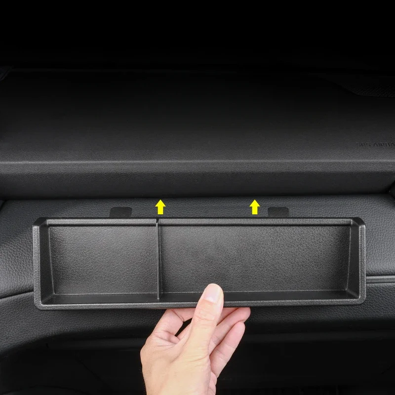 لتويوتا لاند كروزر برادو 250 LC250 2024-2025 ABS الأسود سيارة الركاب الجانب صندوق القفازات صينية تخزين اكسسوارات السيارات الداخلية