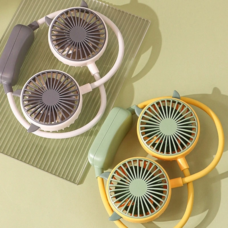 Шейный вентилятор 2 скорости перезаряжаемые тихие спортивные вентиляторы для дома и улицы портативные вентиляторы Прямая поставка