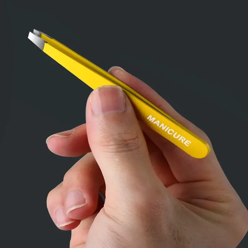 アイブロウクリップ,ステンレス鋼,メイクアップツール,カラーピンセット,美容ヘア,細いヘア