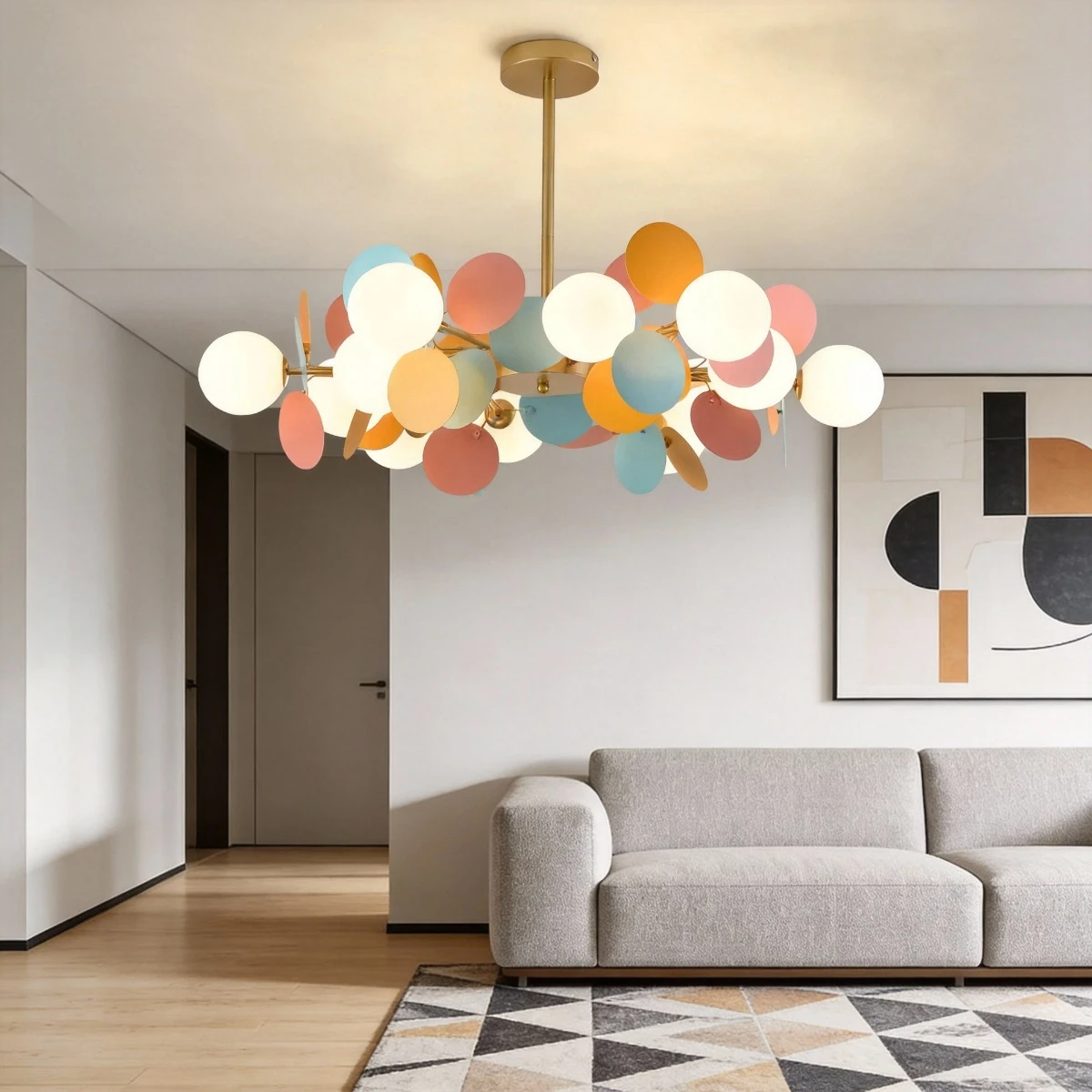 

Цветная люстра-подвеска SANDYHA: роскошный потолочный светильник для спальни, столовой, гостиной, кухни – стильный подвесной светильник