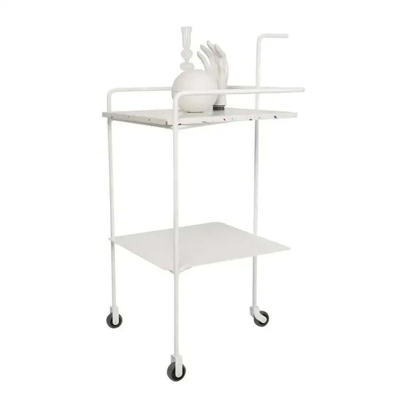 New double-layer hotel service supplies, hall red wine and water dishes, villa folk household trolley