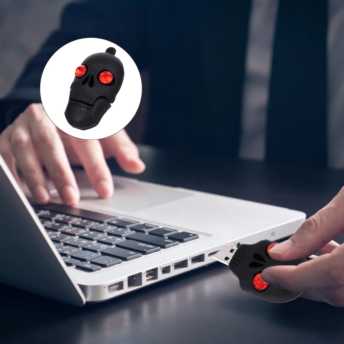 

64 ГБ USB-накопитель с черепом, тема Хэллоуина, USB 2,0, флэш-накопитель для большого пальца, быстрая передача, массовое хранилище, подарок для друзей