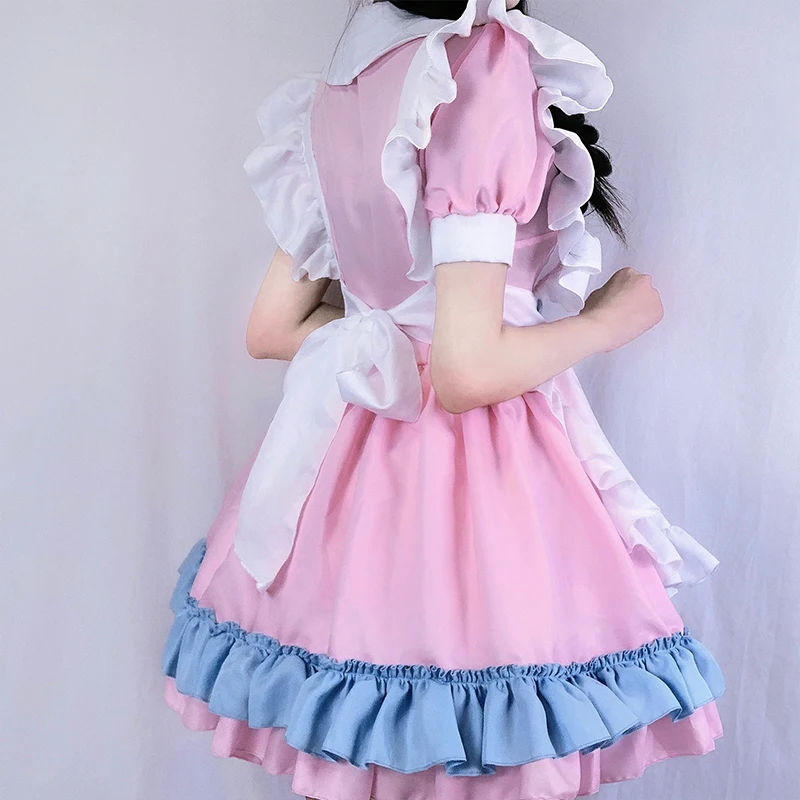 Disfraz de colegiala de talla grande, uniforme de sirvienta Lolita, vestido de lencería Sexy, espectáculo de animación, trajes Miad, ropa Kawaii para estudiantes