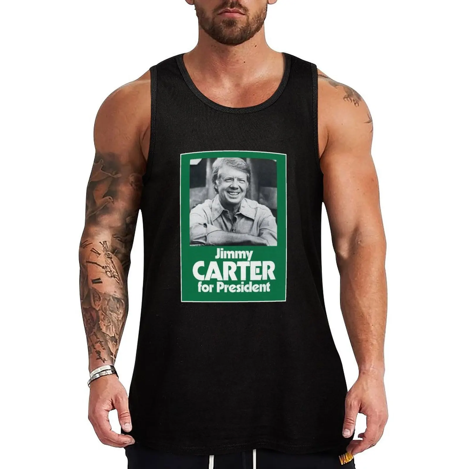 Camiseta sin mangas con estampado gráfico de JIMMY CARTER PARA PRESIDENTE, camiseta informal sin mangas con estampado gráfico