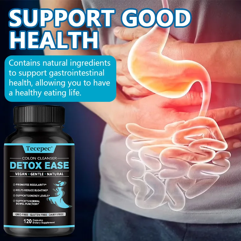 كبسولات مكملات التخلص من السموم، تساعد على تقليل الانتفاخ، وصحة الأمعاء، وإدارة الوزن، وزيادة مستويات الطاقة، 120 كبسولة #2