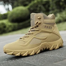 Men Tactical Boots Autumn Special Forces Field Man Boot Lightweight Outdoor Non-Slip Waterproof Shoes Zapatillas Hombre